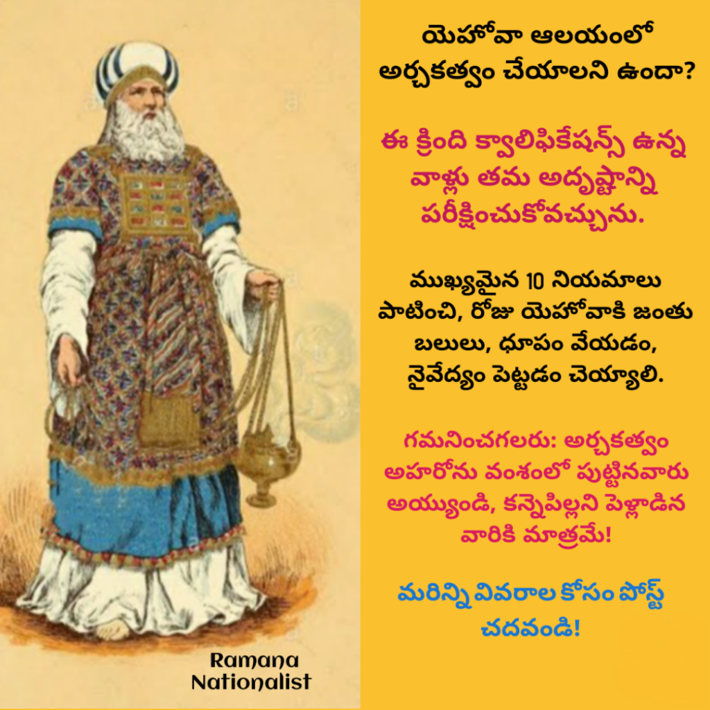 యెహోవా ఆలయంలో అర్చకత్వం చేయాలని ఉందా?